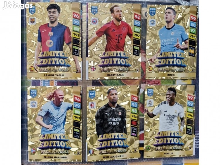 Db Pr Mium Gold Teljes Szett Panini Fifa Focis K Rtya