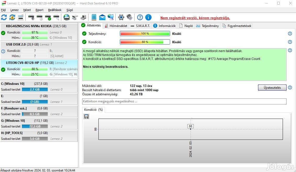 Liteon CV8 8E128 HP 128GB M 2 SSD 2280 Nagykanizsa Zala