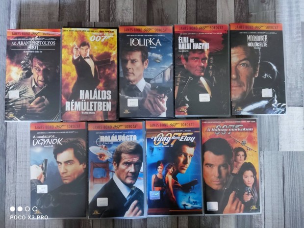 007 James Bond VHS pack 9db