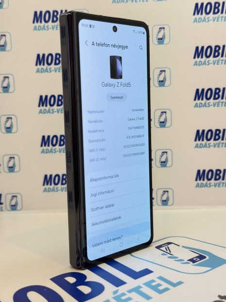 031 Samsung Galaxy Z Fold5 256GB 12Hnap Garancival