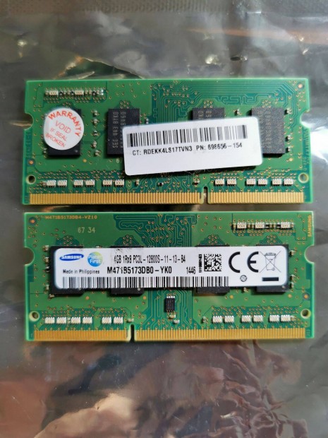 07/2 Samsung M471B5173DB0 8gb 3 hnap garancia PC3L DDR3 ram memria