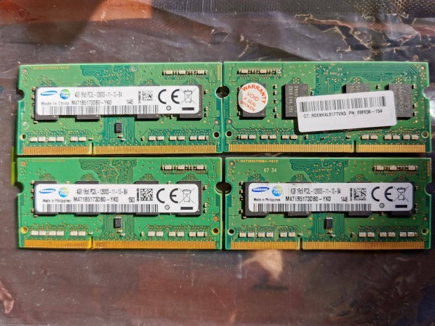 07/3 Samsung M471B5173DB 16GB 3 h garancia PC3L DDR3 ram kit memria