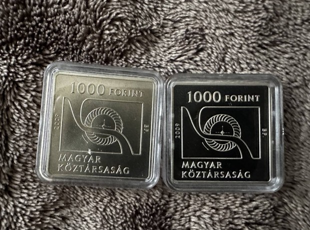 1000 Forint 2009 Bánki Donát BU PP érmepár