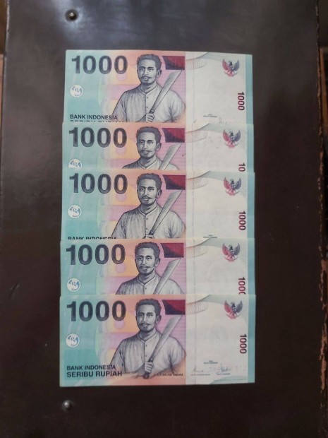 1000 Indonz rupia sorszm kvet Unc