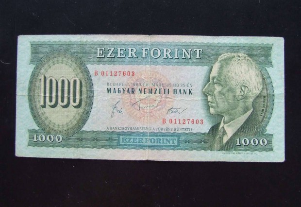 1000 forint 1983 mrcius B - Legritkbb Tpus!