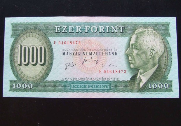 1000 forint 1996 "F" ritka betjellel! - 2. Legritkbb Tpus!