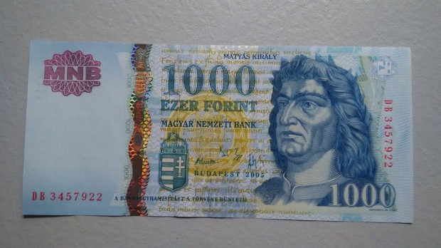 1000 forint bankjegy 2005 "DB3457922" UNC