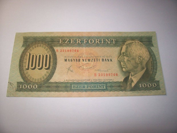 1000 forintos Bartok 1983 évjáratú. B23109766. Kép szerint
