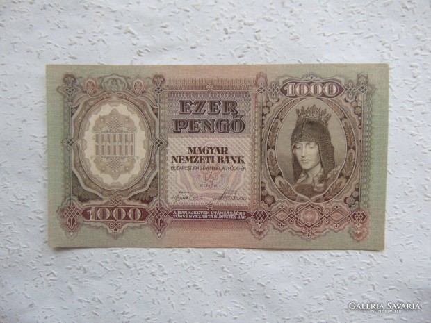 1000 peng 1943 F 073 Hajtatlan Nagyon szp bankjegy ! Kp szerint