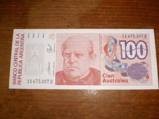 100 Cien Australes UNC elad