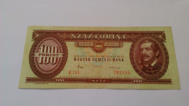 100 Forint 1984 VF+ Bankjegy Elad!
