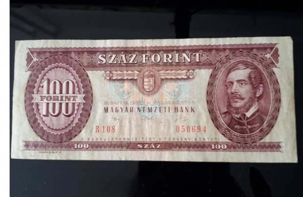 100 Forintos bankjegy 1992 janur 15 Srtetlen (Olvass)