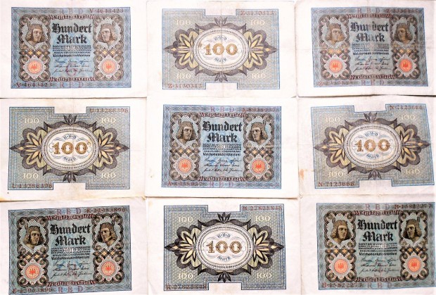 100 Mrka 1920 Nmetorszg paprpnz bankjegy