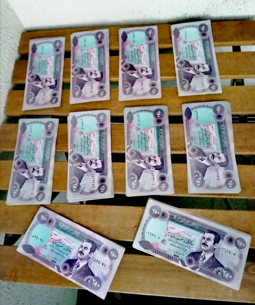 100 darabos Iraki 250 dinar penzkoteg