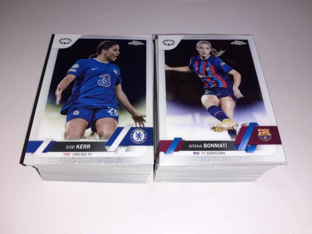 100 db Topps Chrome focis krtya - Teljes alap sor