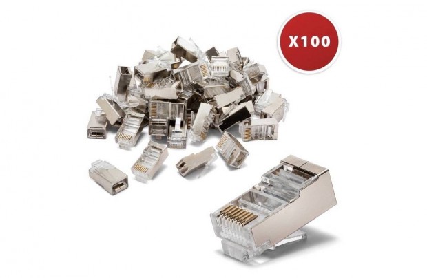 100 db rnykolt modulris 8 plus RJ45 krimpelhet csatlakoz dug