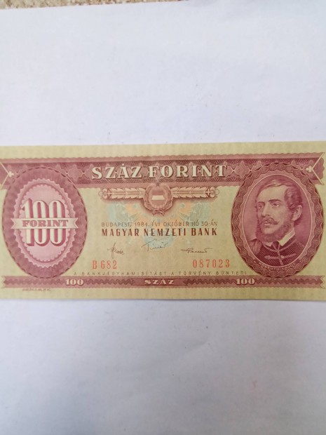 100 forint 1984 ropogs 