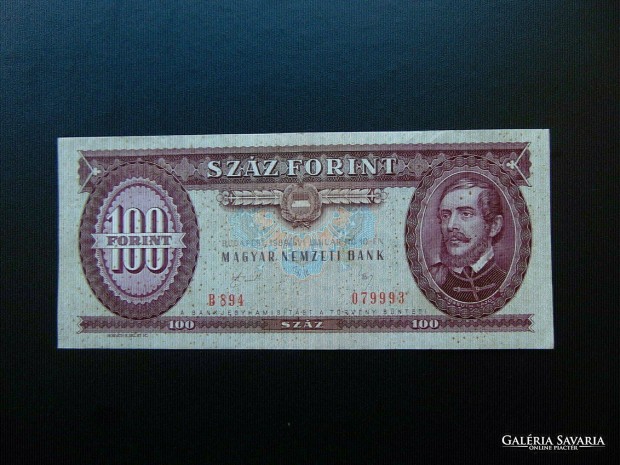 100 forint 1989 B 894 Nyomdahibs bankjegy ! Kp szerinti szp