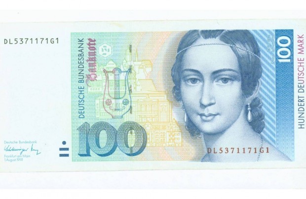 100 mrks bankjegy, 1991.08.01, 100 mrka/Deutsche Mark