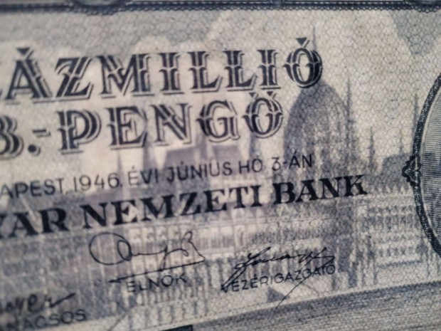 100 milli B Peng 1946-os vzjeles papron Copia paprpnz