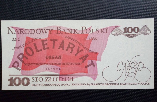 100 zloty Lengyelorszg 1988 bankfriss