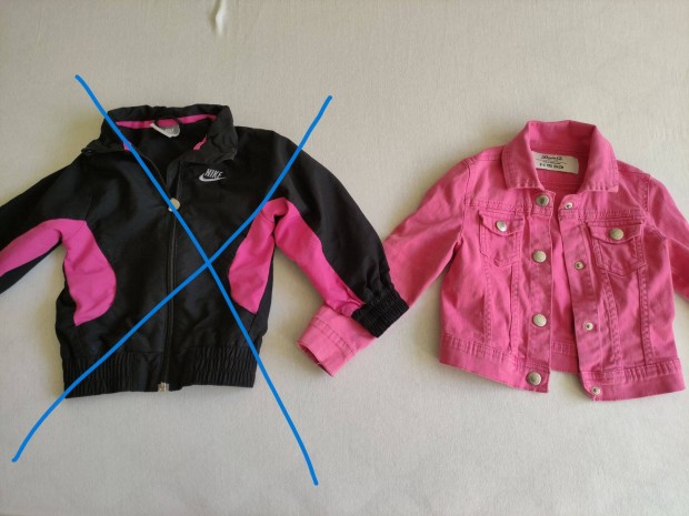 104-es lányka pink farmerkabát