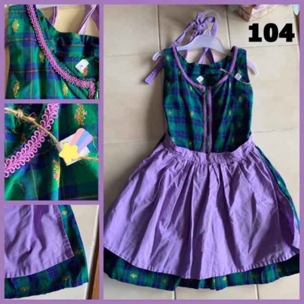 104-es sttzld-lila Kislny Dirndl ruha 