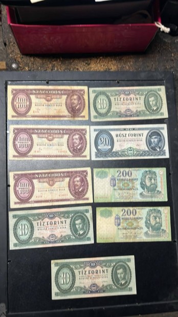 10-20-50-100-500-1000 Forint bankjegyek