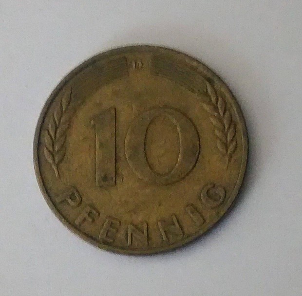 10 Pfennig Nszk 1950 D