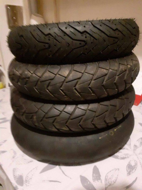 10" 80/90 Pirelli, 90/90 Bridgestone, 90/90 PMT SS roboggumik