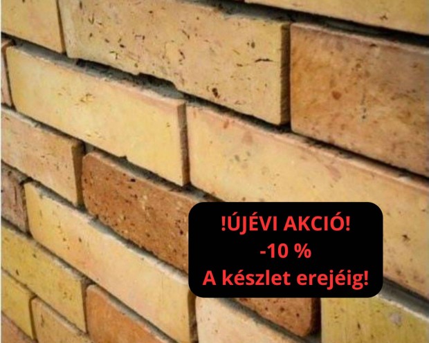 10% Akci! Szeletelt, vgott tgla falburkolat nagymret szi mix