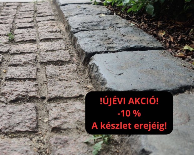 10% !!Akci!! Bazalt kockak, macskak 18 x 18 cm-es szeglyk j