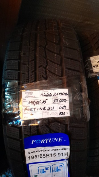 10% kedvezmny j Fortune 195/65R15 tli gumiabroncsok 