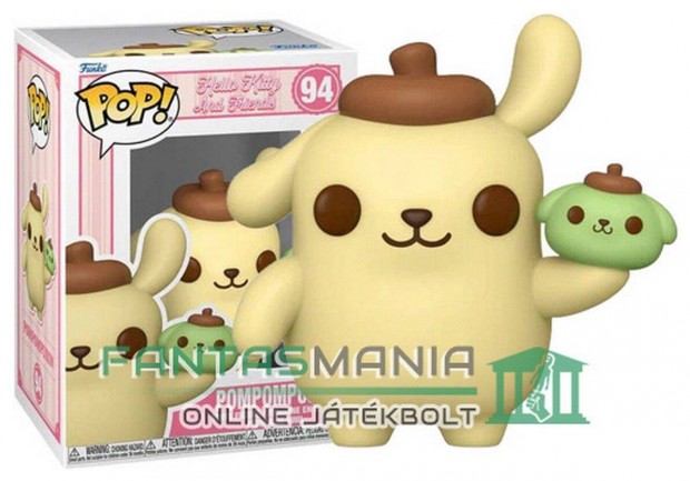 10 cm Funko POP 94 Helllo Kitty and Friends Saniro figura Pompompurinn