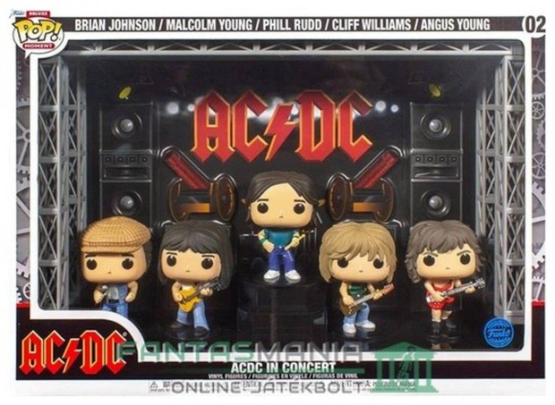 10 cm Funko POP Moments 02 DLX Acdc In Concert 5 figurs
