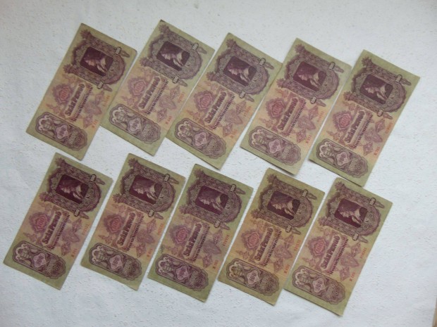 10 darab 100 peng 1930 LOT !!! Tartsfok F - VF