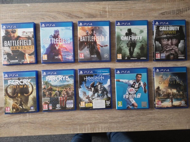 10 darab Playstation 4 jtk egyben elad (PS4 akci, kaland, sport)