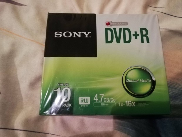 10 darab sony dvd+r 4,7 Gb 1500 forintrt elad