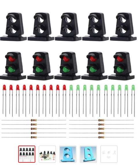 10 db Mini Vasti ledlmpa Piros Zld Szettben (4237)