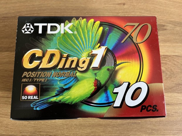 10 db TDK Cding1 70 (Ad) kazetta bontatlan dobozában
