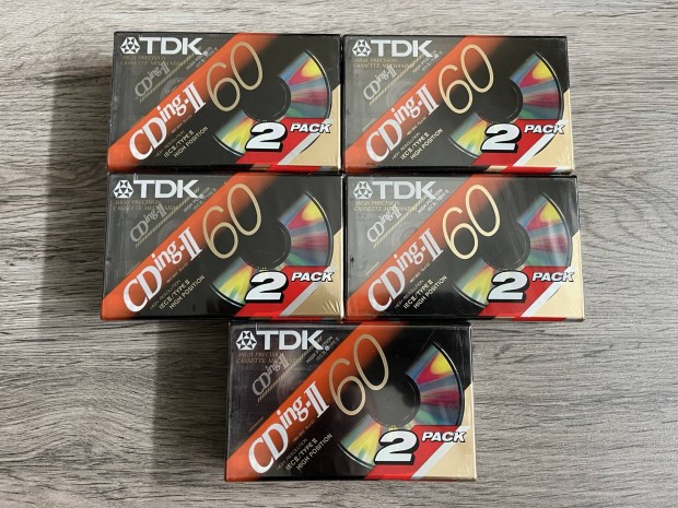 10 db TDK Cding2 60 kazetta bontatlan csomagolásban