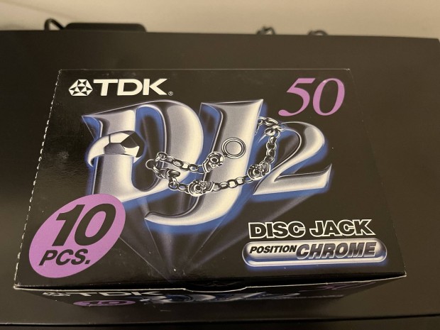 10 db TDK DJ2 50 kazetta bontatlan csomagolsban, dobozban