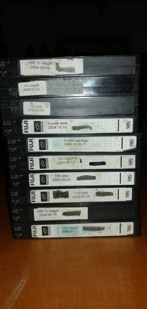 10 db VHS kazetta nosztalgia