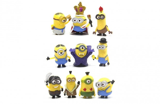 10 db-os Gru Minyonok figura szett