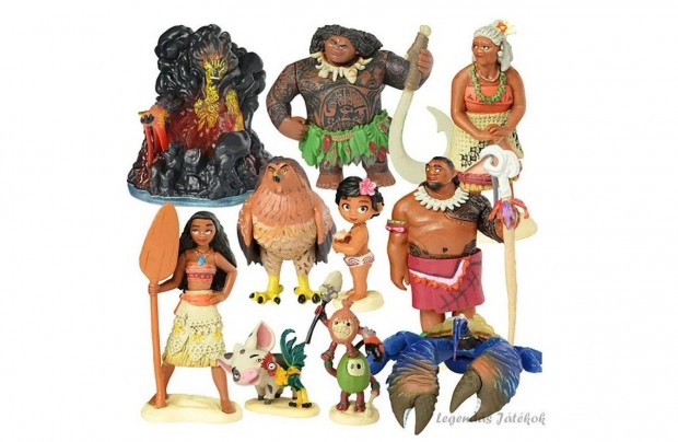 10 db-os Vaiana Moana figura szett