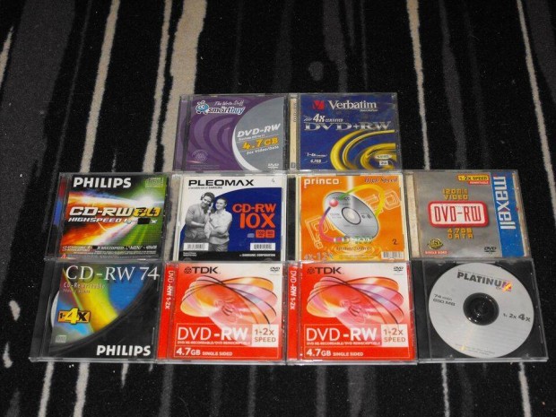 10 db jrarhat CD, CD-RW egyben vagy darabra is