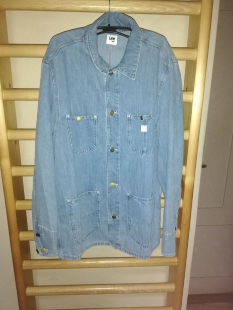 10 ezres H&M Lee férfi farmer ing L-es kék L vadonat új