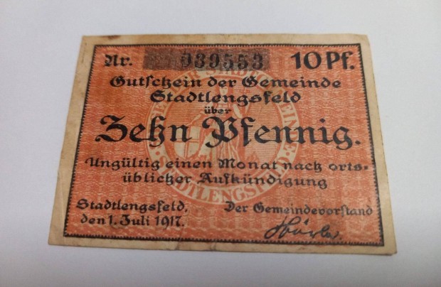 10 pfennig 1917. Stadtlengsfeld