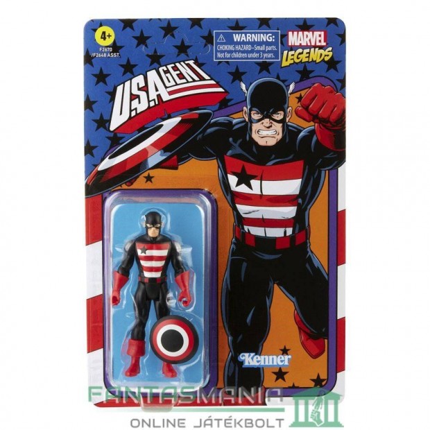 10cm Marvel Bosszllk US Agent fekete Captain America figura