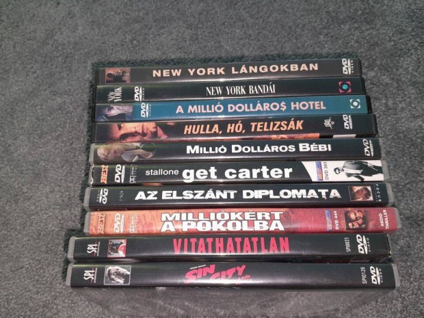 10db DVD akci filmek Szinkronizlt Sin city Get carter Vitathatatlan